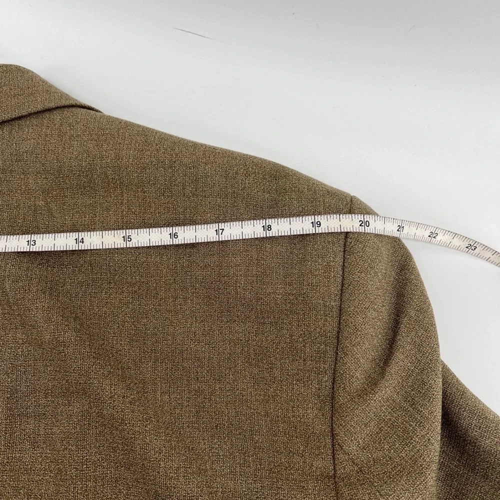 Vintage Chaps Ralph Lauren Wool Blazer Union Made Canada 42L Brown Sport Coat